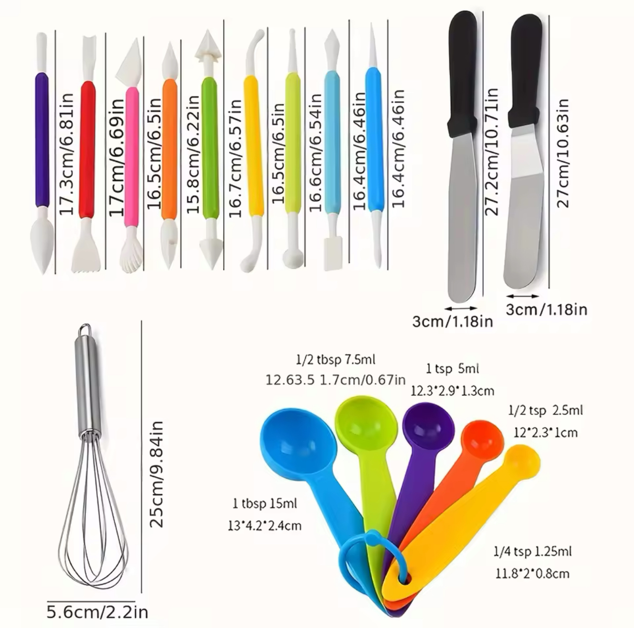 Miniatura 6 de KIT PASTELERO DECORACION 66 PIEZAS